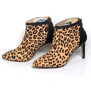 Adrienne Vittadini Nyla Calf hair Leopard Print Booties Size 6M